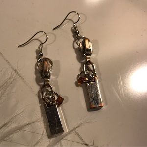 Zipper Pull earrings (I made these!)